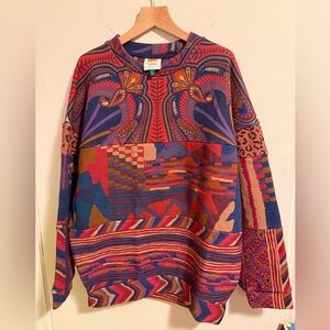 FARM Rio Multicolor Geometric Pullover Sweatshirt Small